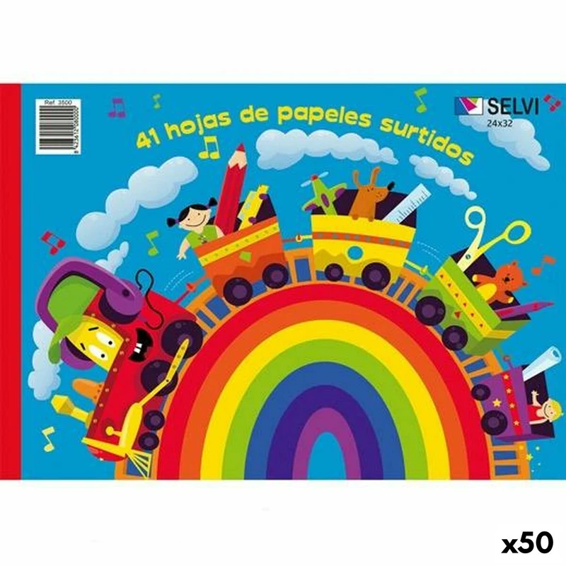 Paper SELVI Multicolour 41 Sheets 24 x 32 cm (50 Units)