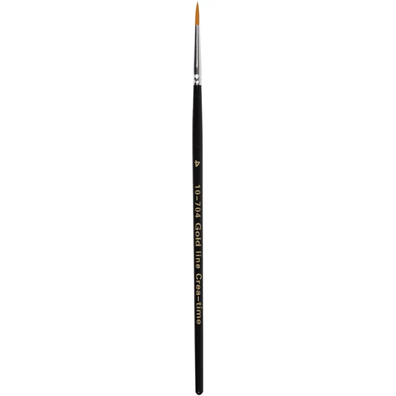 Gold Line Pinsel, Nr. 4, L 17 cm, B 2,5 mm, rund, 12 Stk/ 1 Pck [HOB-10704]