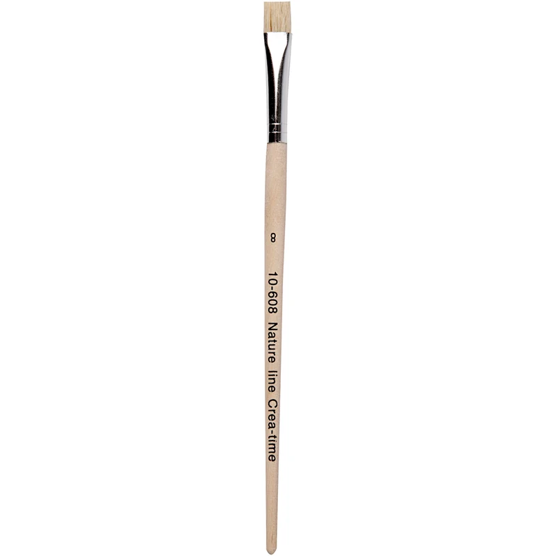 Nature Line Pinsel, L 18,5 cm, B 10 mm, Flach, 12 Stk/ 1 Pck [HOB-10608]