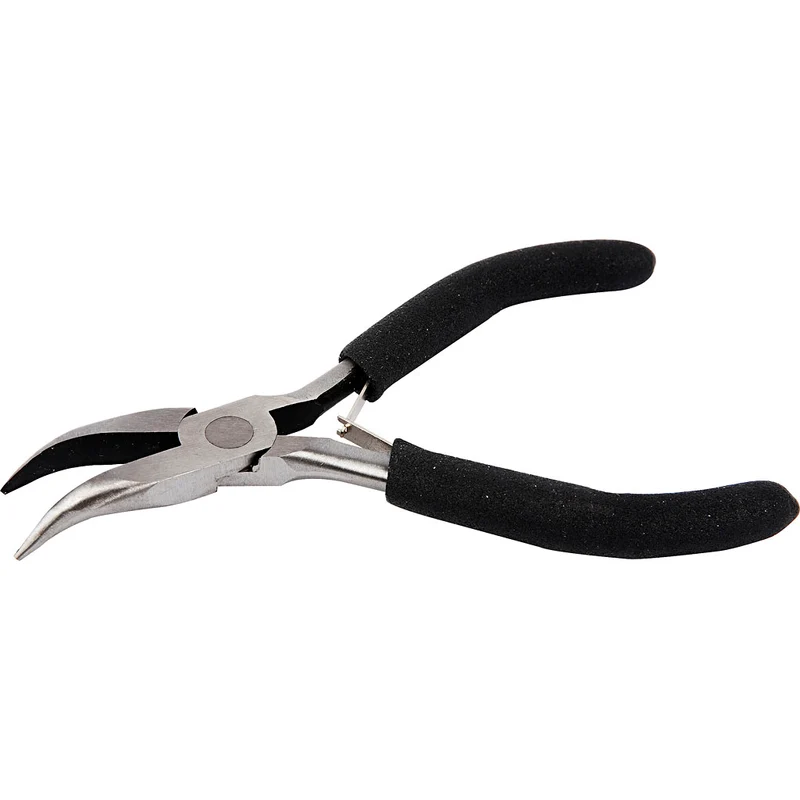 Gebogene Spitzzange, L 12,4 cm, 1 Stk [HOB-13020]