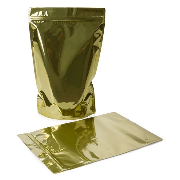Standbodenbeutel Gold 22.9x12.1x34.3cm | 900 Gramm (100 Stück) [ZBGM6SG]