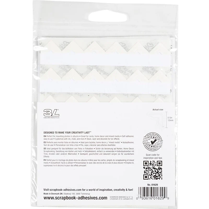 Fotoecken , B 10 mm, 110 g, Creme, 108 Stk/ 1 Pck [HOB-11600]