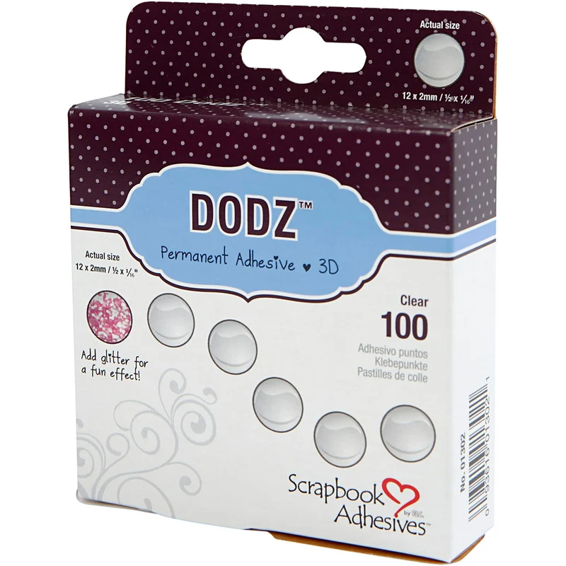 Dodz Klebepunkte, D 12 mm, Dicke 2 mm, 100 Stk/ 1 Pck [HOB-11568]