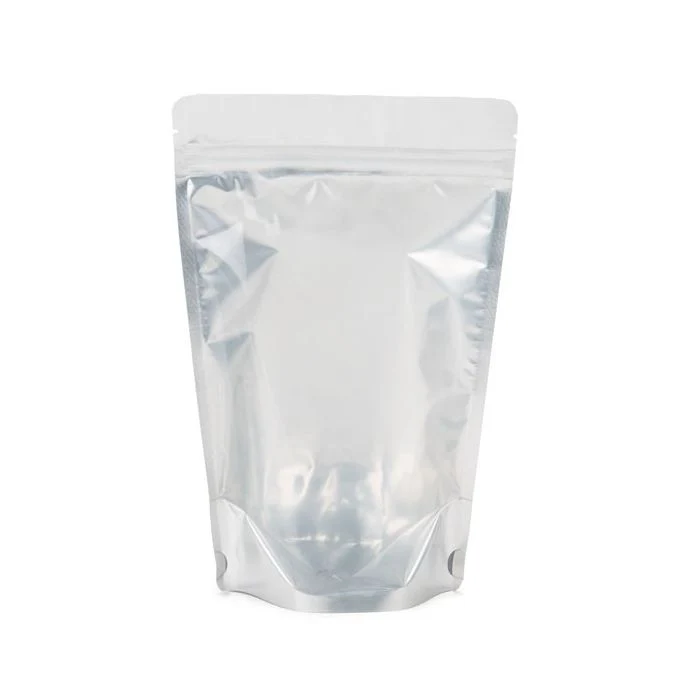 Standbodenbeutel Transparent/Silber 14.9x8.9x23.2cm | 310 Gramm (100 Stück) [ZBGS7]
