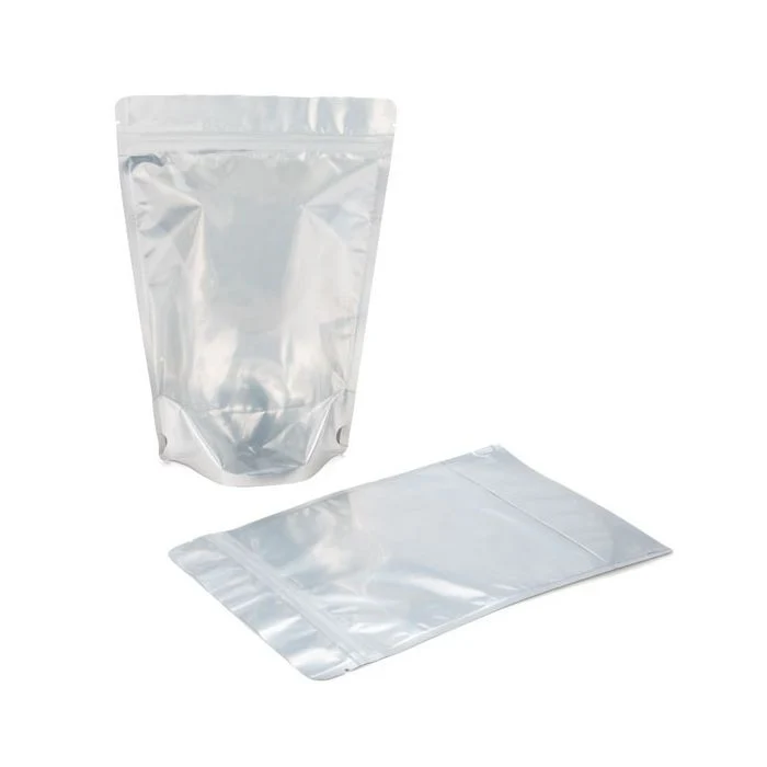 Standbodenbeutel Transparent/Silber 14.9x8.9x23.2cm | 310 Gramm (100 Stück) [ZBGS7]