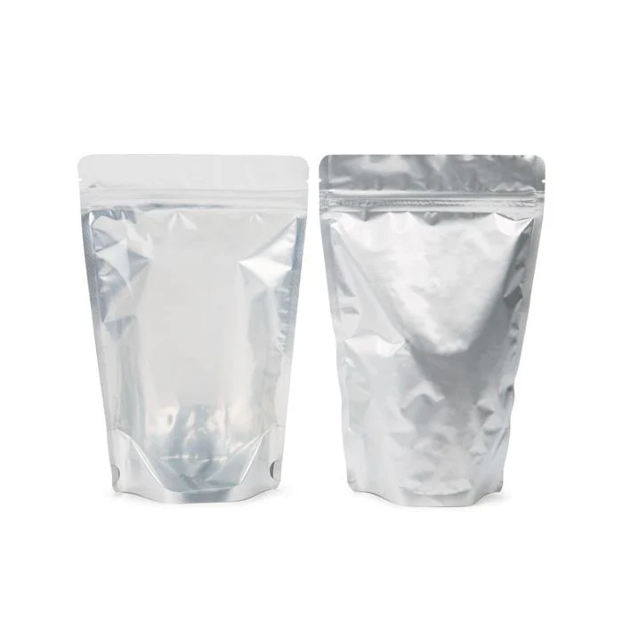 Standbodenbeutel Transparent/Silber 14.9x8.9x23.2cm | 310 Gramm (100 Stück) [ZBGS7]