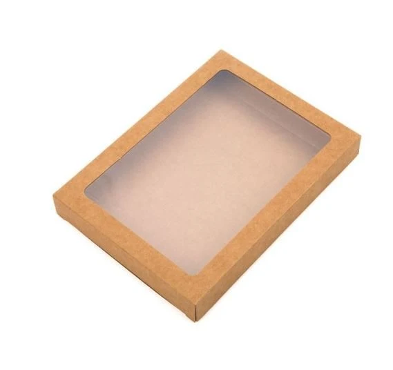 Pappschachteln Kraft Braun mit Fenster 11.5x2.2x15cm (25 Stück) [WKRG247]
