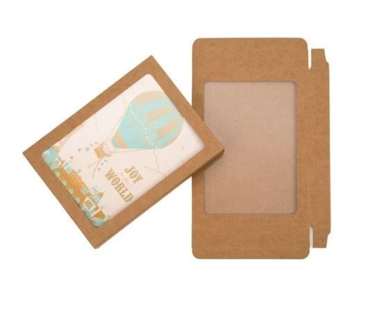 Pappschachteln Kraft Braun mit Fenster 11.5x2.2x15cm (25 Stück) [WKRG247]