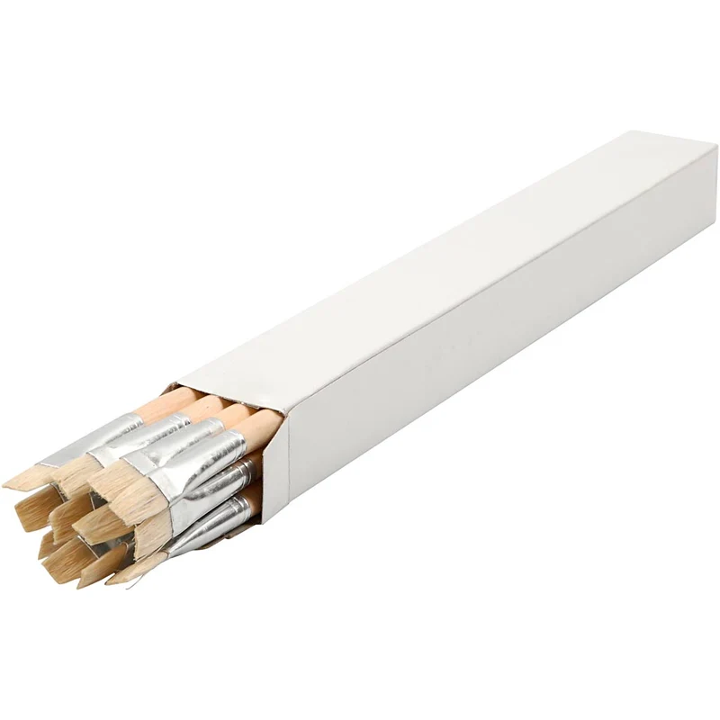 Nature Line Pinsel, Nr. 14, L 32 cm, B 12 mm, langer Griff, 12 Stk/ 1 Pck [HOB-10514]
