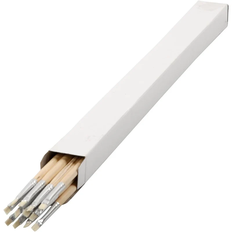 Nature Line Pinsel, Nr. 0, B 4 mm, langer Griff, 12 Stk/ 1 Pck [HOB-10500]