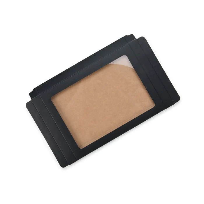 Pappschachteln Mattschwarz 11,5x1,5x15cm mit Fenster (25 Stück) [WMBG3]