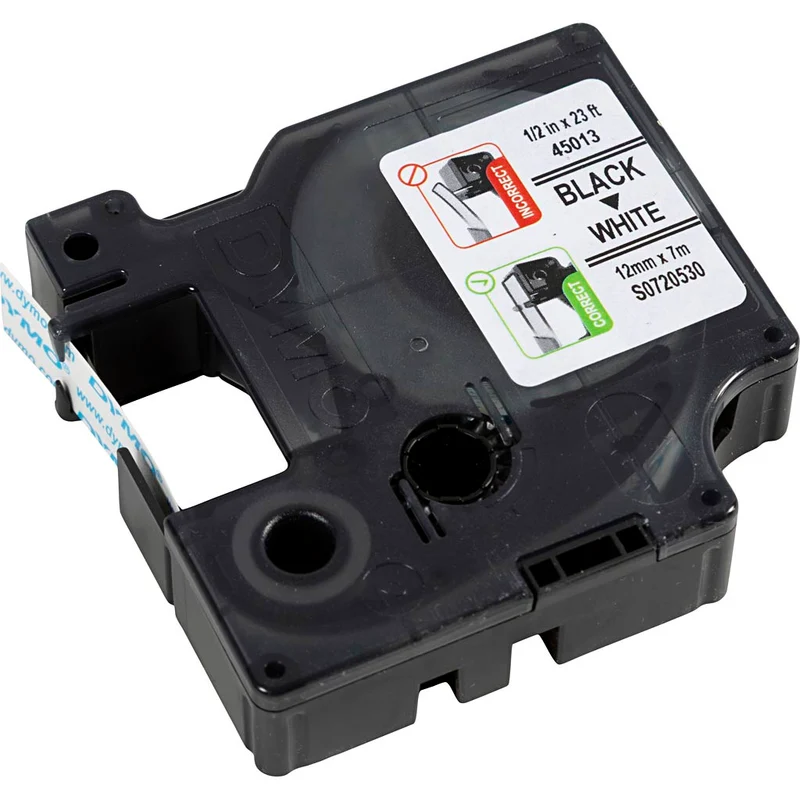 Dymo Schriftband, B 12 mm, Weiß, 7 m/ 1 Rolle [HOB-11525]