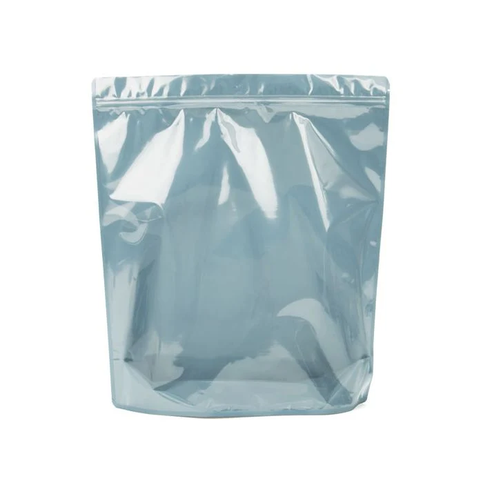Standbodenbeutel Transparent/Schwarz 7.9x5.1x13cm | 28 Gramm (100 Stück) [ZBGB1]