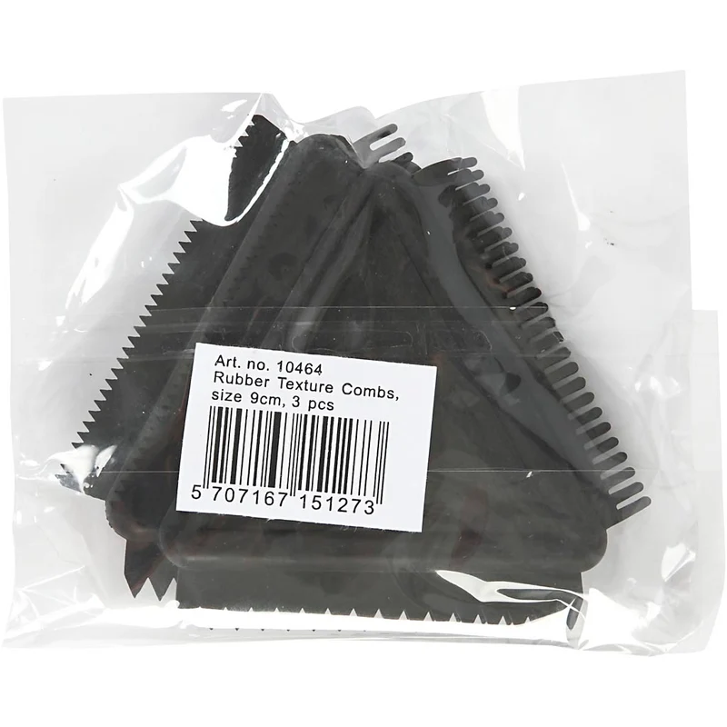 Struktur-Werkzeug, Größe 9 cm, Schwarz, 3 Stk/ 1 Pck [HOB-10464]