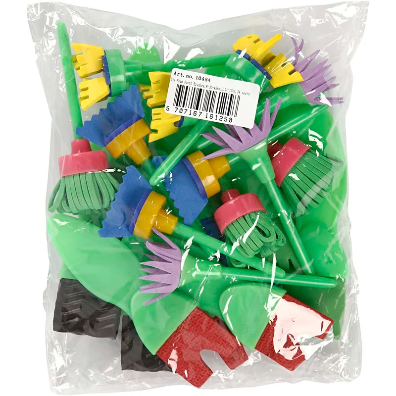 Moosgummi-Strukturpinsel, L 11-13 cm, B 30-45 mm, 24 Stk/ 1 Pck [HOB-10454]