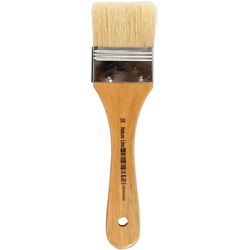Lackierpinsel, L 18,5 cm, B 50 mm, Flach, 12 Stk/ 1 Pck [HOB-10436]