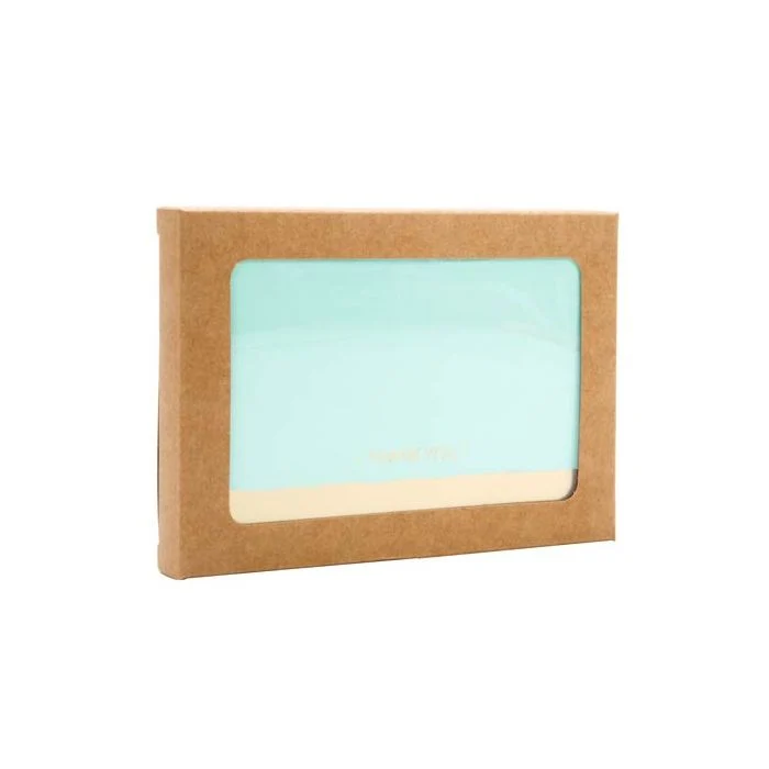 Pappschachteln Kraft Braun mit Fenster 12.5x1.5x16.8cm (25 Stück) [WKRG2]