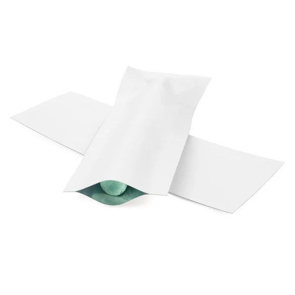 Plastikbeutel Weiß 3.8x10.2cm Verschweißbar (100 Stück) [CRB4W]