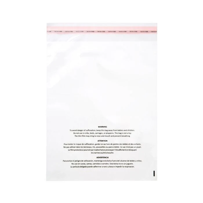 Plastikbeutel 15.2x22.9cm mit Erstickungswarnung - Wiederverschließbar (100 Stück) [PFW169]