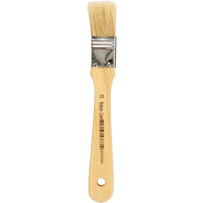Lackierpinsel, L 18,5 cm, B 25 mm, Flach, 12 Stk/ 1 Pck [HOB-10425]