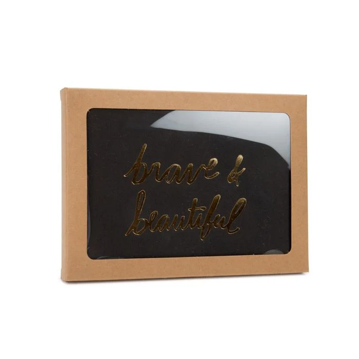 Pappschachteln Kraft Braun mit Fenster 9.5x1.5x13.2cm (25 Stück) [WKRG10]