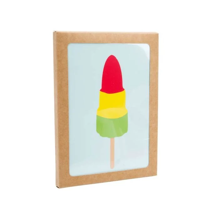 Pappschachteln Kraft Braun mit Fenster 13.7x1.3x18.7cm (25 Stück) [WKRG4]