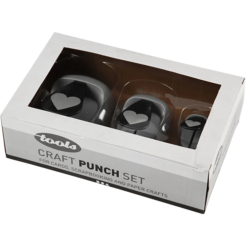 Stanzer-Set, Herz, Größe 25+49+75 mm, 3 Stk/ 1 Pck [HOB-112930]
