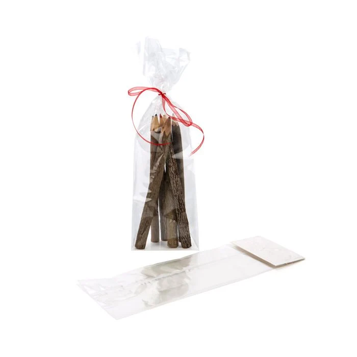 Blockbodenbeutel 8.9x5.7x30.5cm Transparent mit Bodenblatt (100 Stück) [FGPBH16]