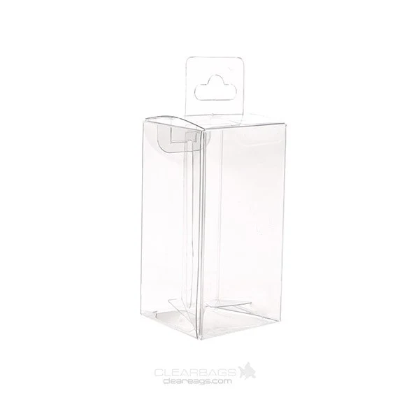 Klarsichtschachteln 4.3x4.3x8.6cm Transparent mit Aufhängeloch (25 Stück) [CHFB323]