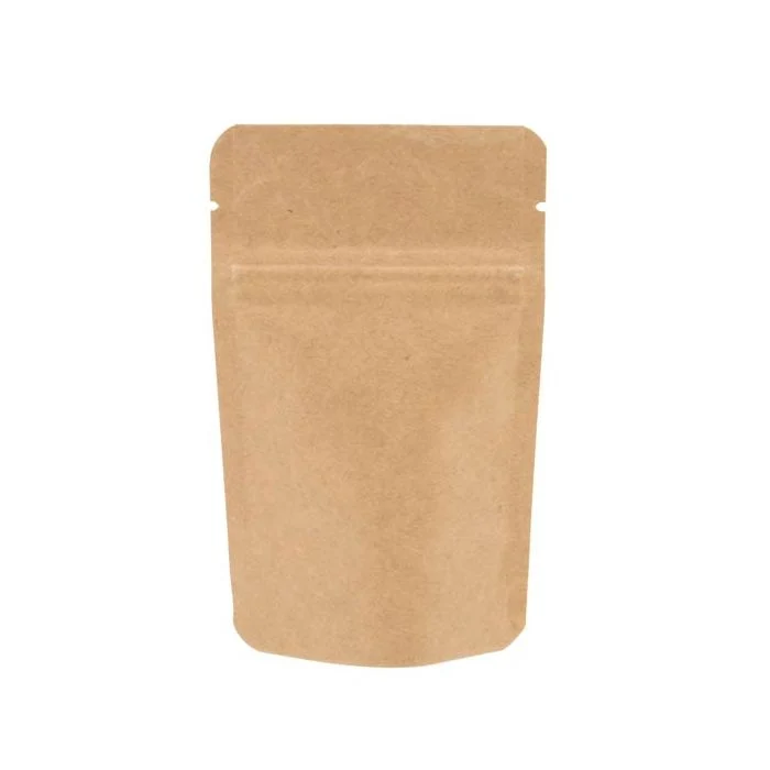 Standbodenbeutel Kraft 8x5x13cm | 28 Gramm (100 Stück) [ZBGSK1]