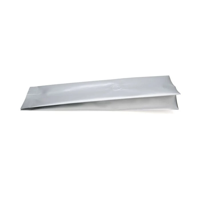 Kaffeebeutel Silber mit Ventil 8.5x6.5x33cm | 450 Gramm (50 Stück) [SGC2S]