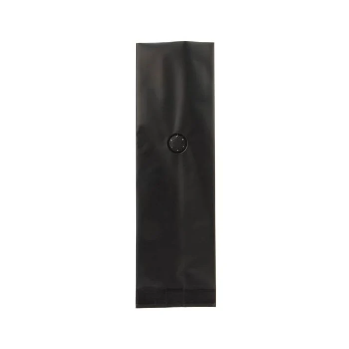 Kaffeebeutel Mattschwarz mit Ventil 8x6x26cm | 285 Gramm (50 Stück) [SGC1BM]