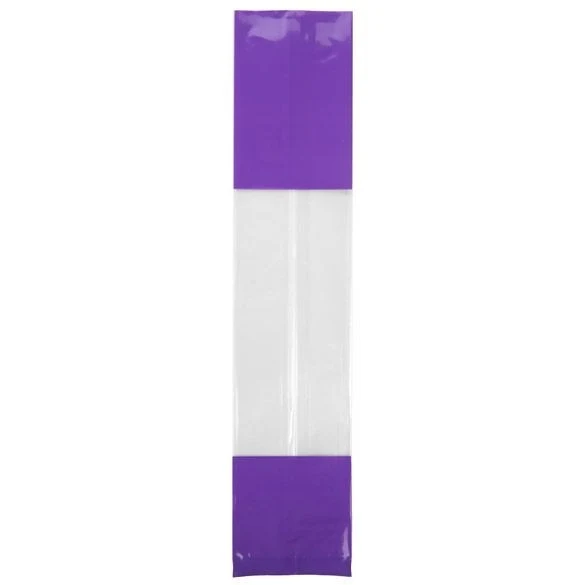 Bedruckte Beutel Lila - 5.1x4.8x24.1cm mit Seitenfalten (100 Stück) [G1PL]
