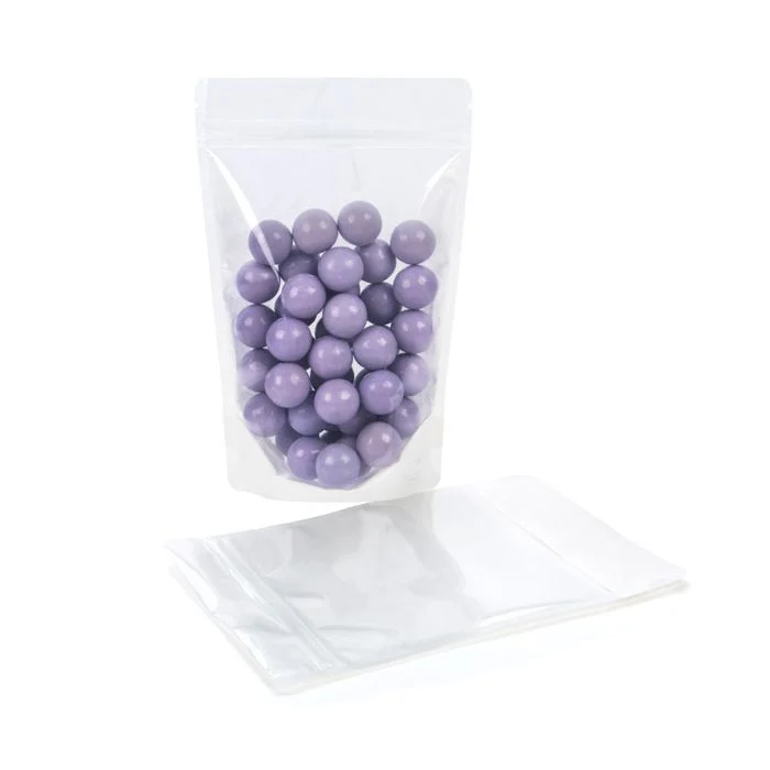 Standbodenbeutel Reispapier Transparent/Weiß 14.9x8.9x23.2cm | 310 Gramm (100 Stück) [ZBGR7WC]