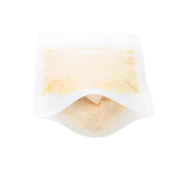 Standbodenbeutel Reispapier Transparent/Weiß 8x5x13cm | 28 Gramm (100 Stück) [ZBGR1WC]