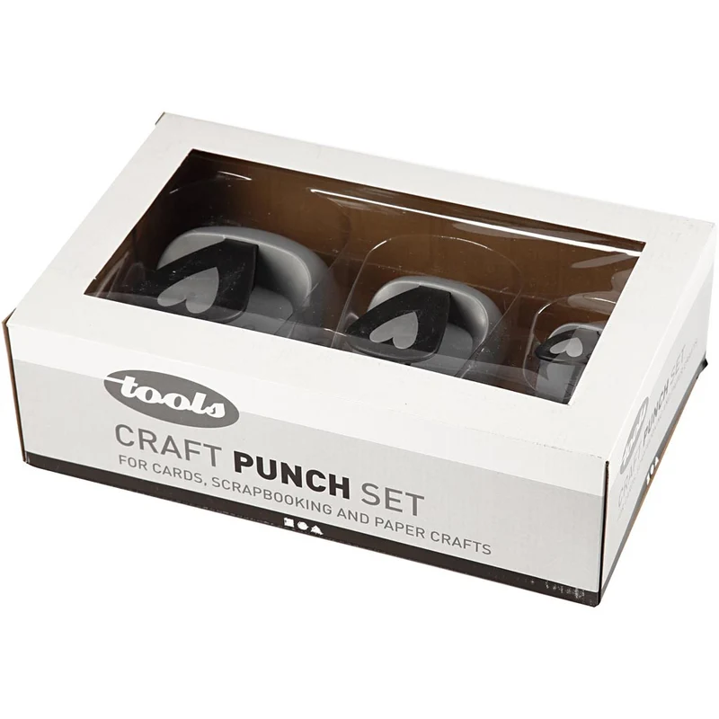 Stanzer-Set, Herz, Größe 25+49+75 mm, 3 Stk/ 1 Pck [HOB-11287]