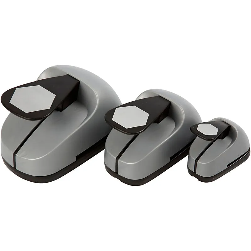 Stanzer-Set, Hexagon, Größe 25+49+75 mm, 3 Stk/ 1 Pck [HOB-11271]
