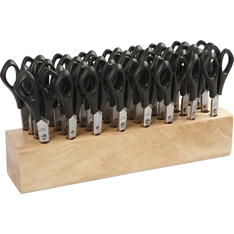 Schulscheren mit Ständer - Sortiment, L 14 cm, Rund, 1 Set [HOB-11228]
