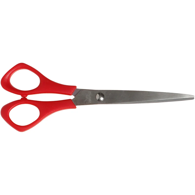 Schulschere, L 16 cm, Spitz, für Linkshänder , Rot, 1 Stk [HOB-11212]
