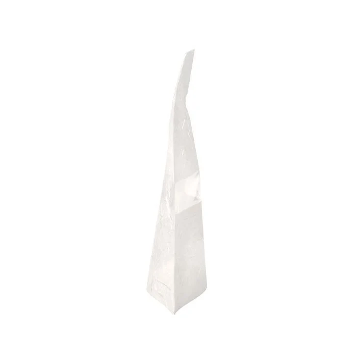 Standbodenbeutel Reispapier Weiß 10.2x6x15.2cm (100 Stück) [ZBGR2W]