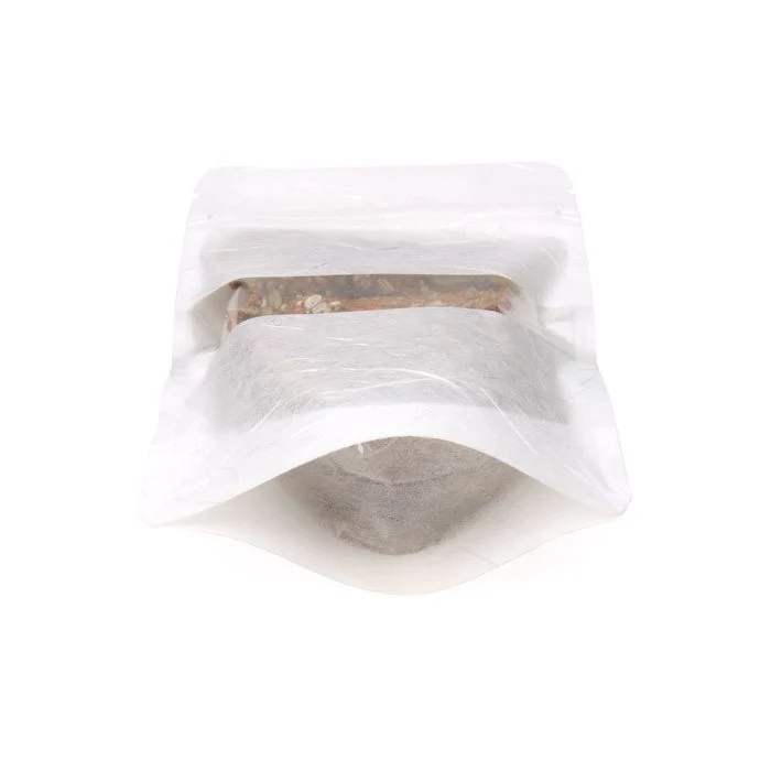 Standbodenbeutel Reispapier Weiß 10.2x6x15.2cm (100 Stück) [ZBGR2W]
