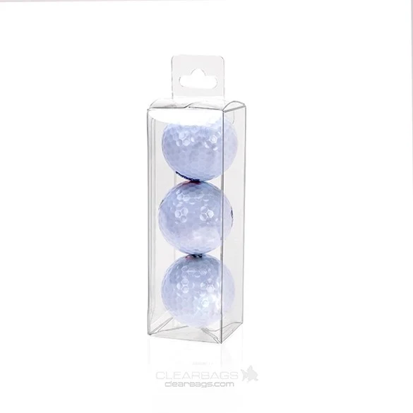 Klarsichtschachteln 4.3x4.3x13.1cm Transparent mit Aufhängeloch (25 Stück) [CHFB322]