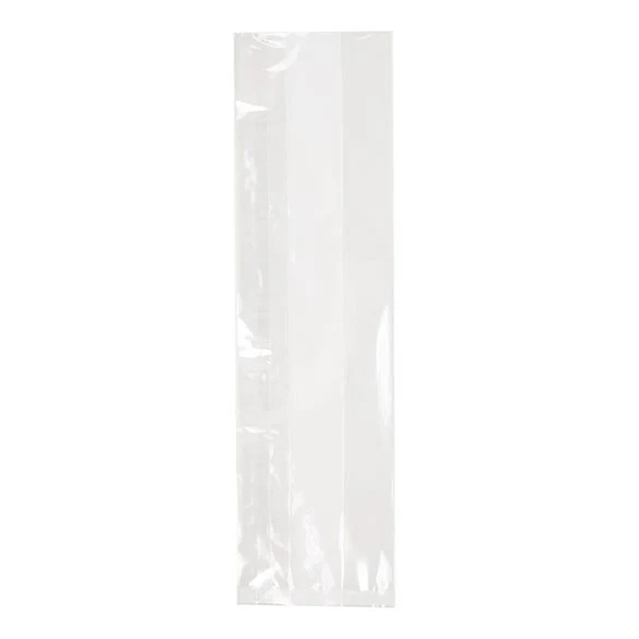Plastikbeutel 8.9x5.7x30.5cm mit Seitenfalten schwere Qualität (100 Stück) [HDGB11]