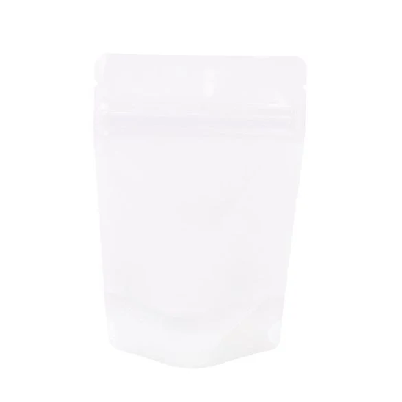 Standbodenbeutel Reispapier Transparent/Weiß 10.2x6x15.2cm | 57 Gramm (100 Stück) [ZBGR2WC]