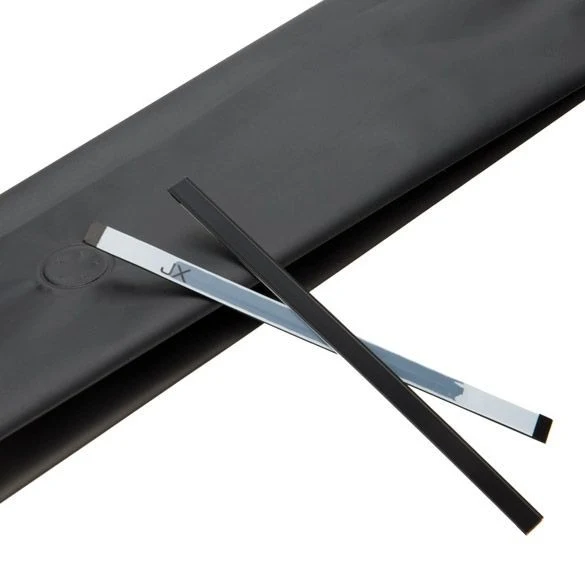 Verschluss-Streifen Klebend 14cm Schwarz (100 Stück) [TT5BKD]