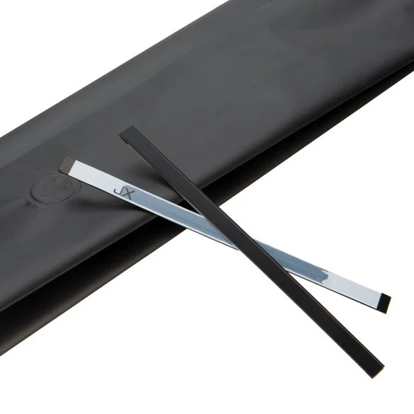 Verschluss-Streifen Klebend 14cm Schwarz (100 Stück) [TT5BKD]