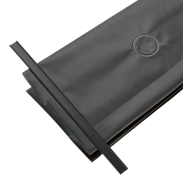 Verschluss-Streifen Klebend 14cm Schwarz (100 Stück) [TT5BKD]