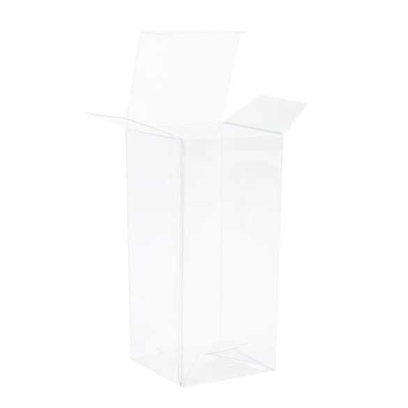 Klarsichtschachteln 5.6x5.6x12cm mit Automatikboden (25 Stück) [PLB334]