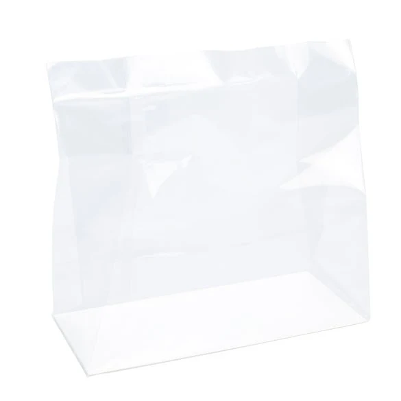 Blockbodenbeutel 12.7x5.7x12.7cm Transparent mit Bodenblatt (100 Stück) [FGPBH18]
