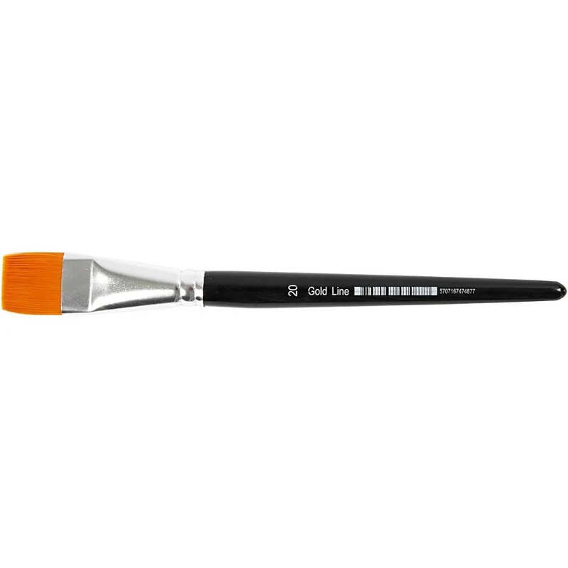 Gold Line Pinsel, Nr. 20, L 21 cm, B 24 mm, Flach, 6 Stk/ 1 Pck [HOB-10220]